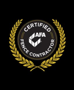 AFA Certified Fence Contractor badge displayed by Hoff - The Fence Contractors